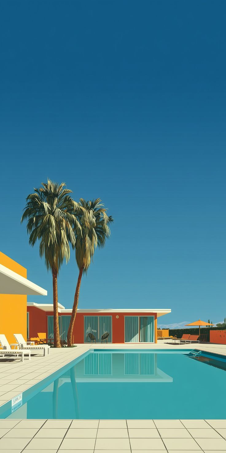 Art depicting a Serene, nostalgic, and minimalist with a retro-summer atmosphere.