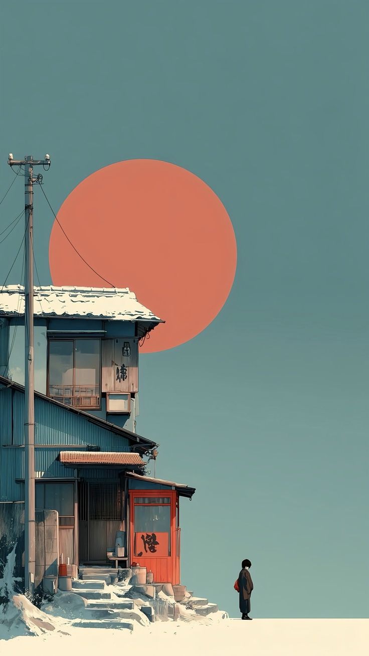 Wistful, serene, and atmospherically lonely with a modern lofi aesthetic.